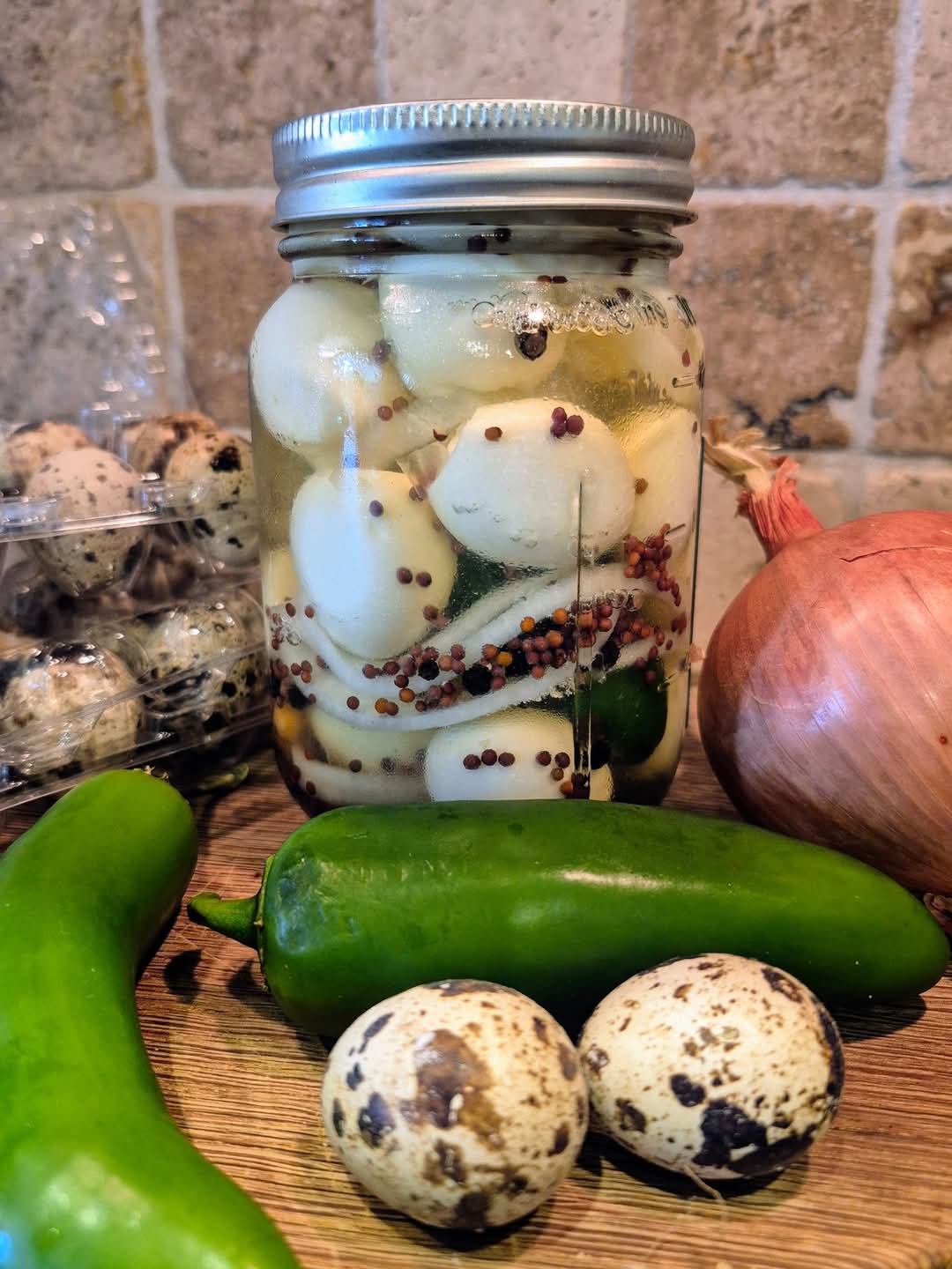 Tangy Pickled Quail Eggs