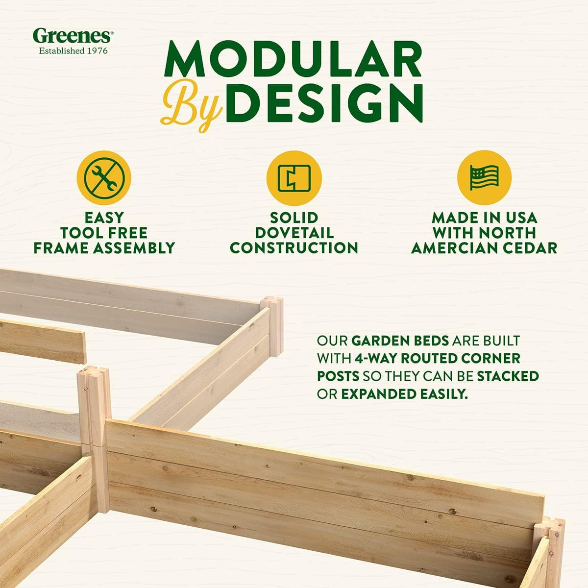 Premium Cedar Raised Garden Bed, 8' X 12' X 16.5" U-Shaped Bed - Made in USA with North American Cedar