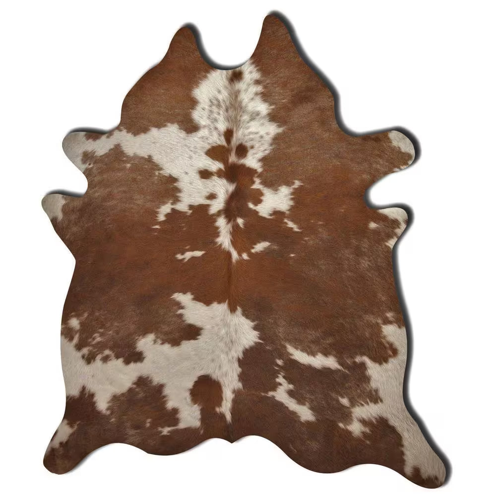 Kobe Brown and White 6 Ft. X 7 Ft. Cowhide Rug