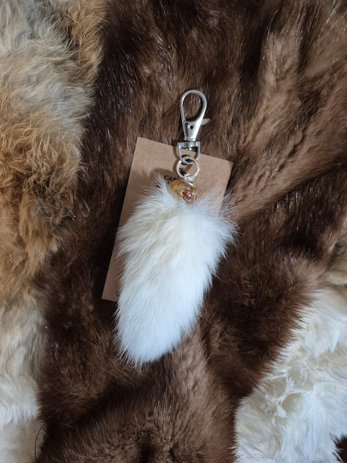 Rabbit Tail Key Chain