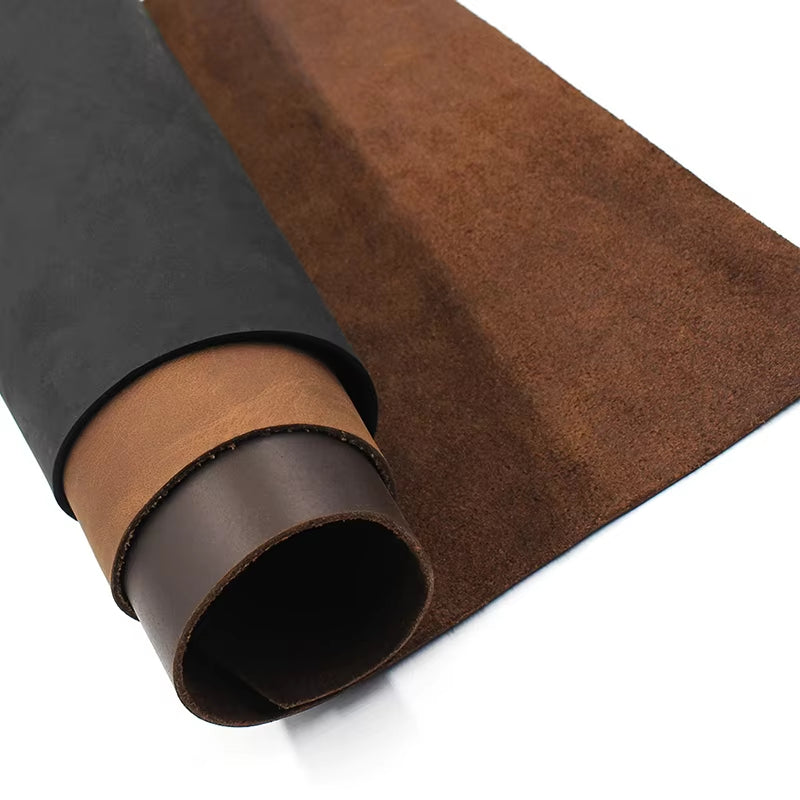 Leather Vegetable Tanned Cowhide Material Fabric Piece, Genuine Leather Wallet Handbag Shoes DIY Leathercraft Accessories