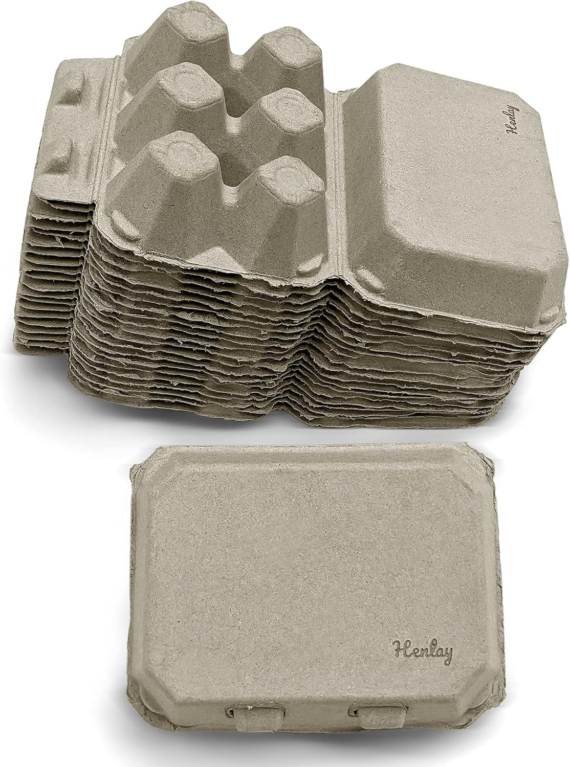Half Dozen Egg Cartons- Blank Flat Top Six Pack (20)