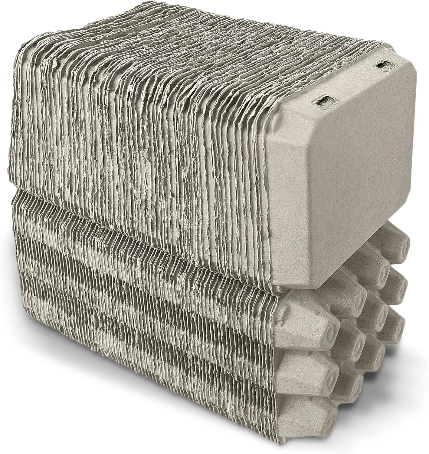 Vintage Blank Egg Cartons- Classic 3X4 Style Holds 12 Large Eggs, Sturdy Design Made from Recycled Cardboard (75) Tan