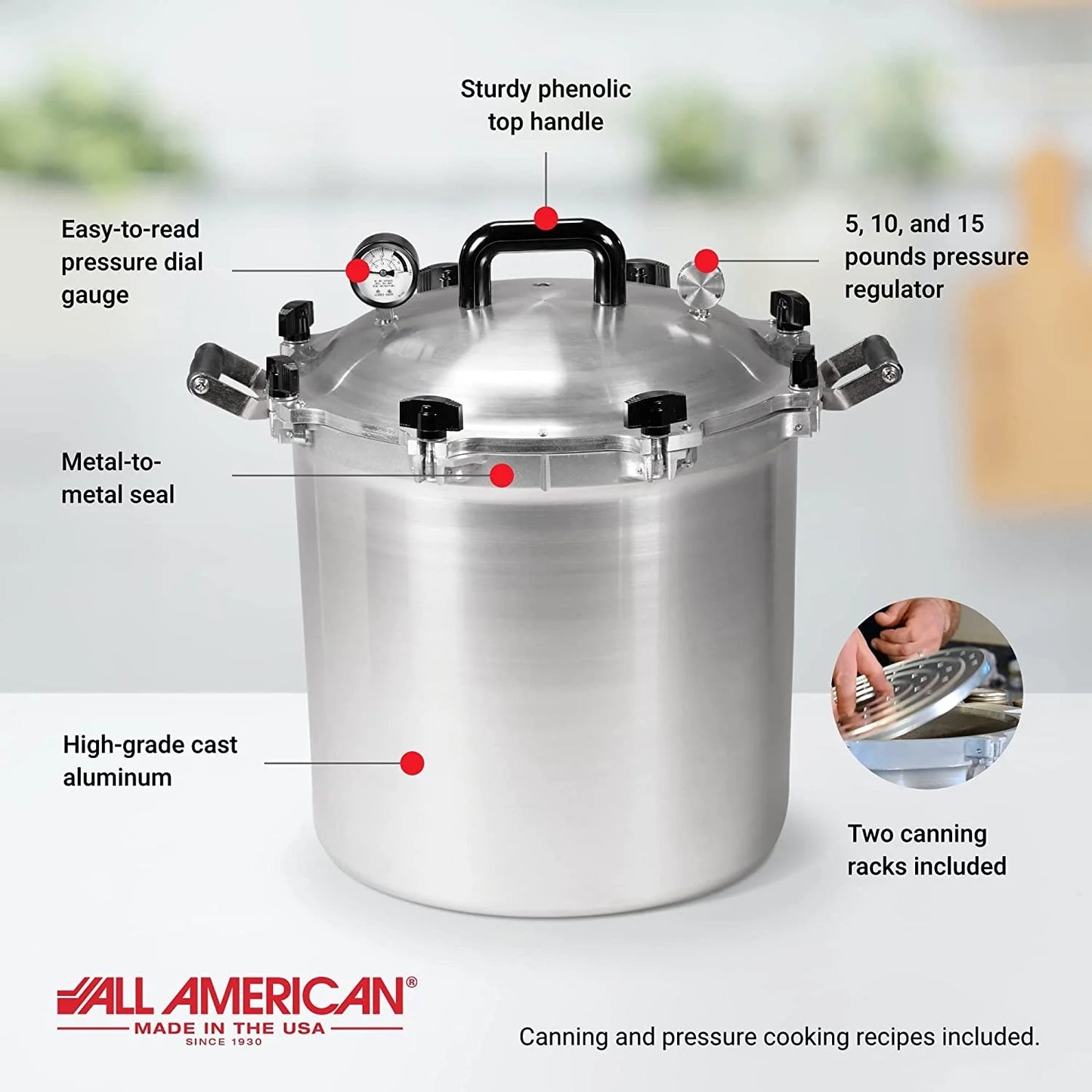 All High Quality Pressure Canner for Home Canning 21.5 Quart