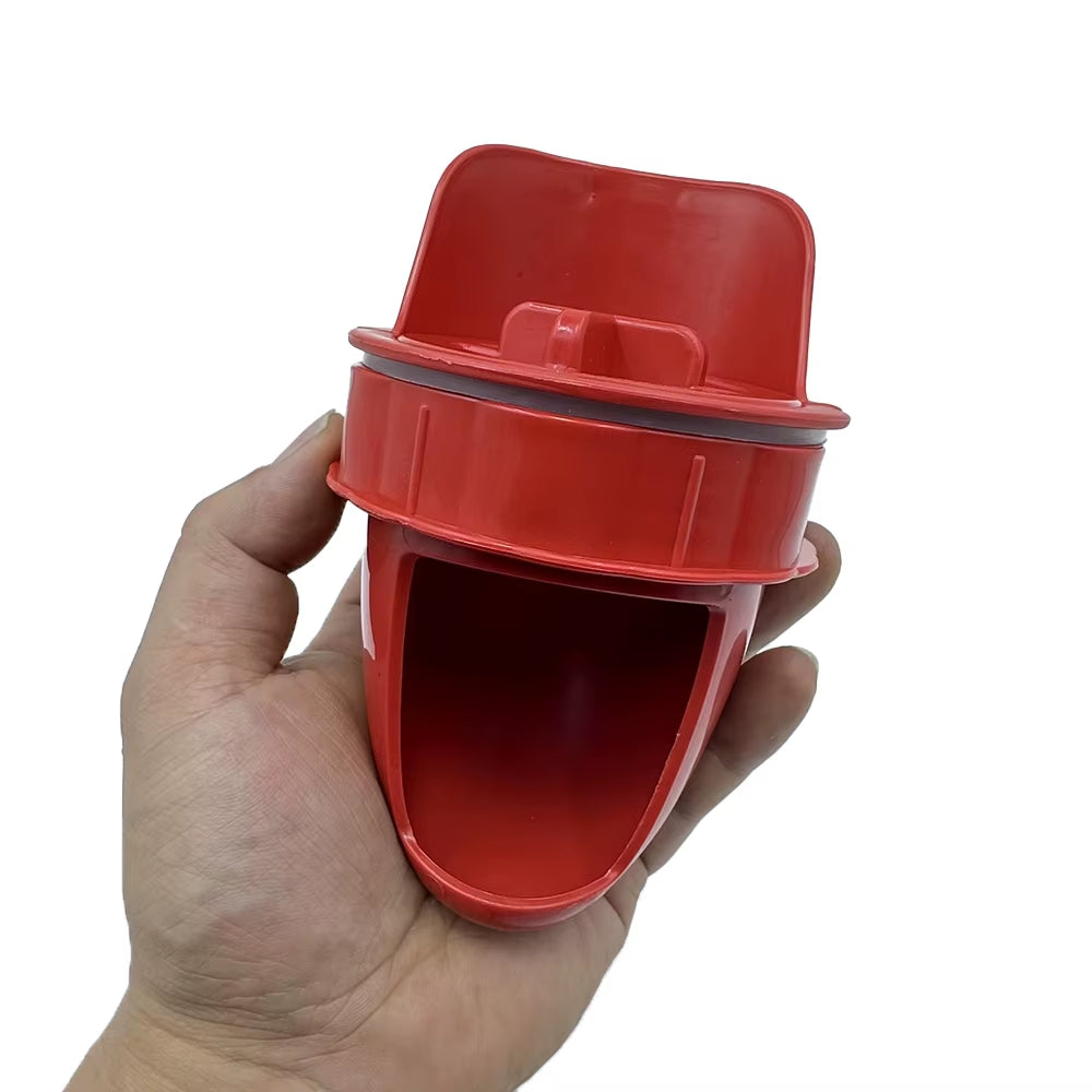 Chicken Feeder Poultry Feeding Supplies DIY Rain Proof Poultry Feeder Port Gravity Feed Kit for Buckets Barrels Bins Troughs
