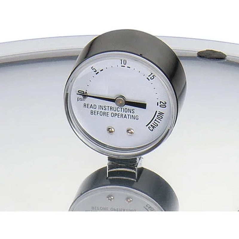 16 Quart Heavy Gauge Aluminum Pressure Canner with Gauge and Rack 01755