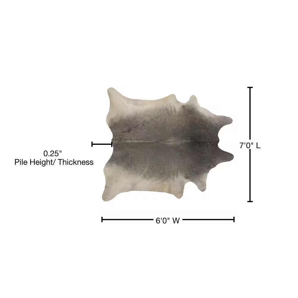 Geneva Grey 6 Ft. X 7 Ft. Cowhide Rug