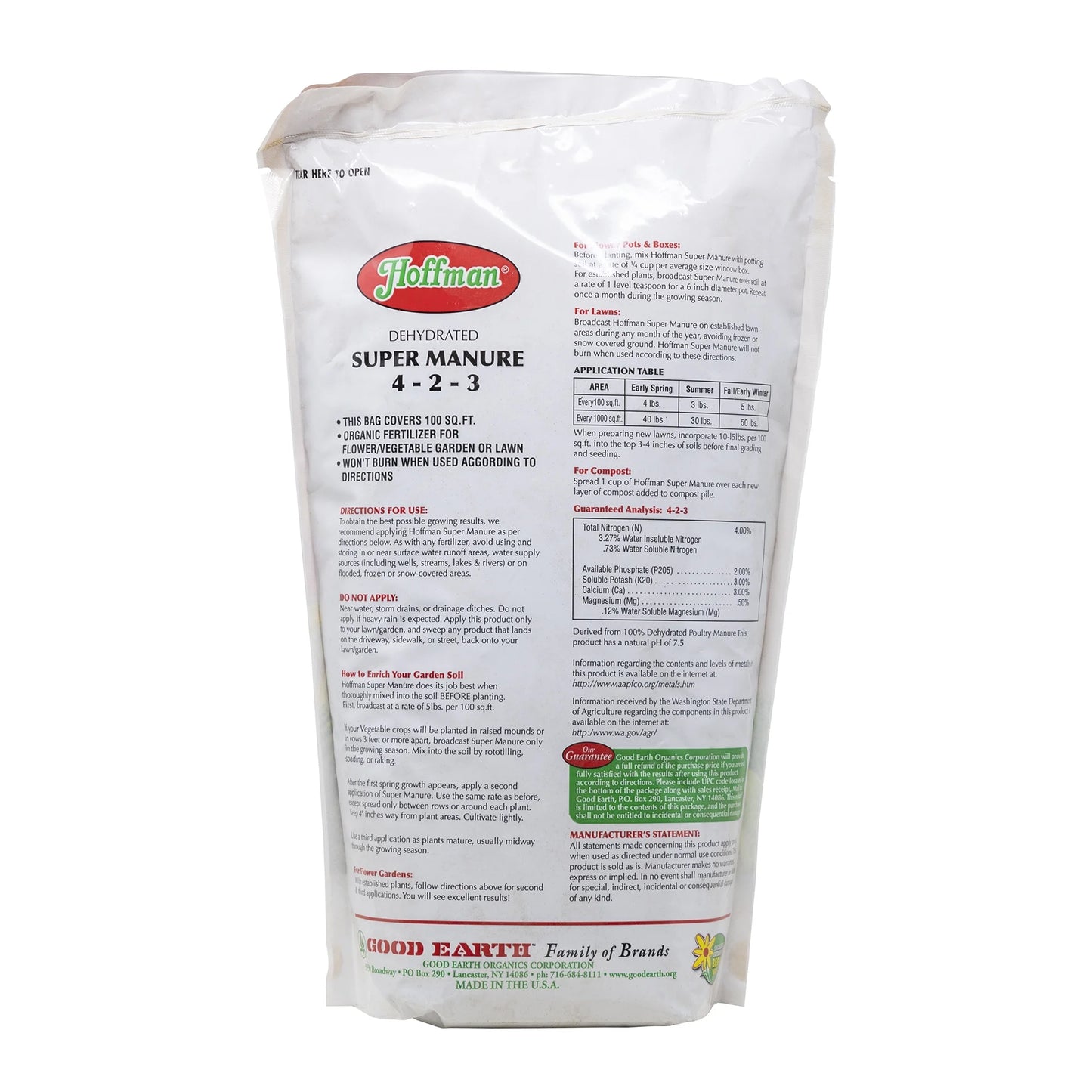 Dehydrated Poultry Manure, 4-2-3 Formulation, Garden Fertilizer, 5 Lb