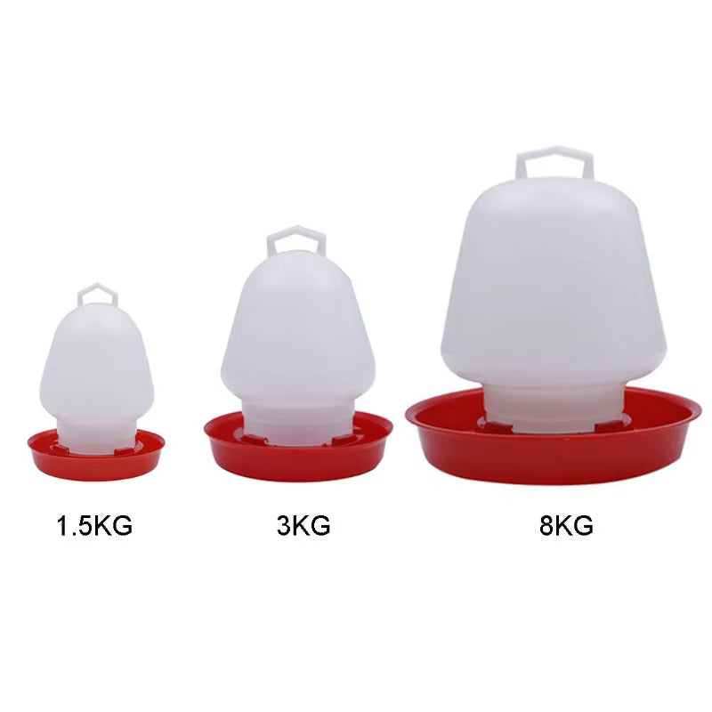 Automatic Chick Waterer Hanging Chicken Water Feeder Durable Plastic Poultry Drinker 1.5L 3L 8L Watering Supplies