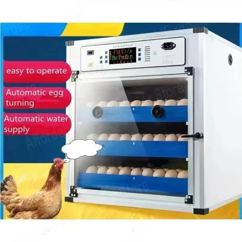204 Eggs Dual Electric Edition Incubator Machine Automatic Egg Incubator for Chicken Quail Bird Egg Hatch