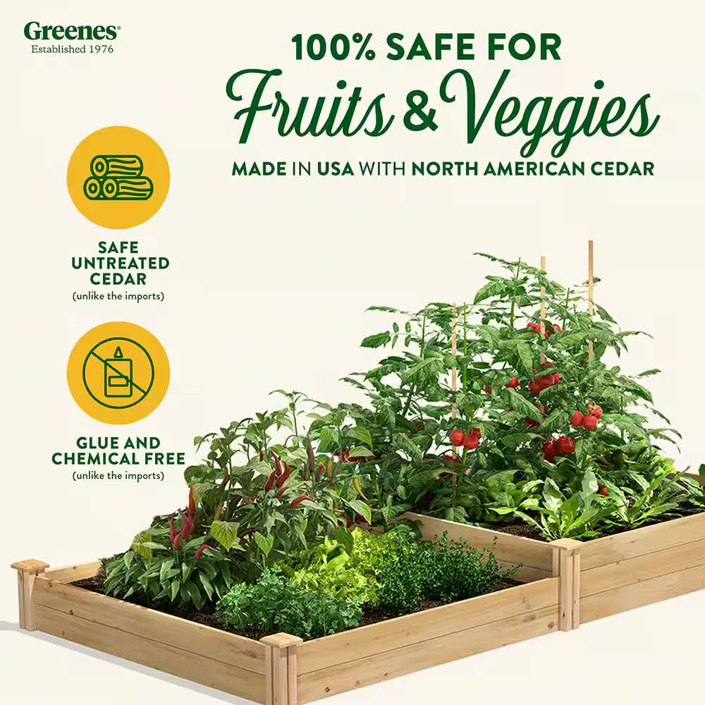 4 Ft. X 8 Ft. X 10.5 In. Original Cedar Raised Garden Bed