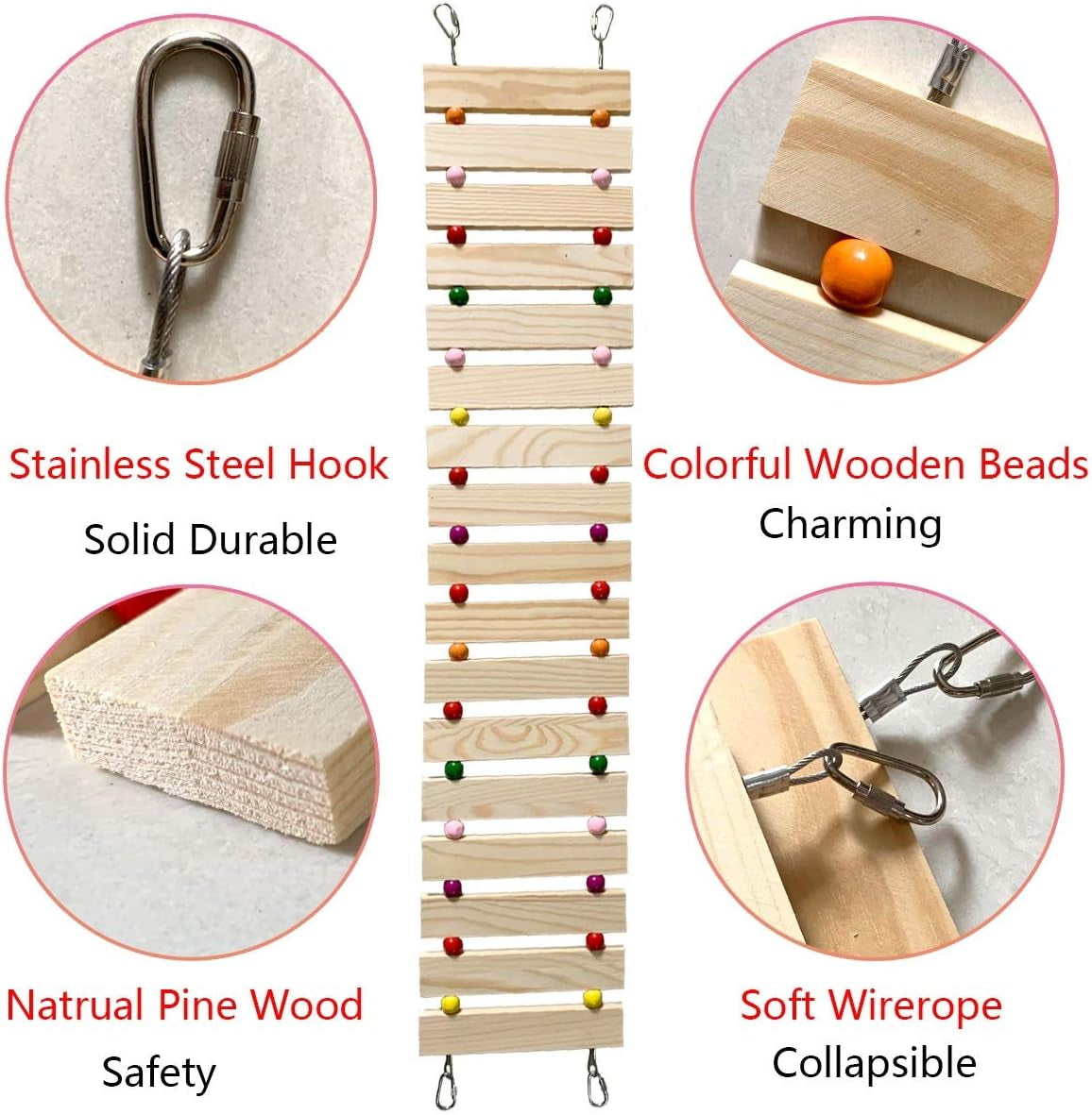 Chicken Coop Toy Chicken Toys for Hens Natural Wood Chicken Ladder Chicken Swing Chicken Perch for Birds Poultry Rooster Chicks S