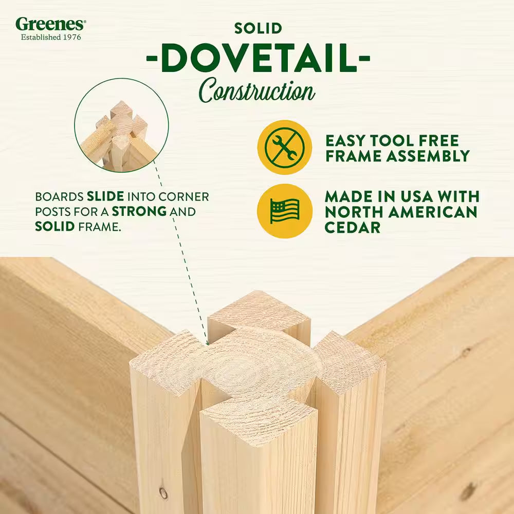 4 Ft. X 8 Ft. X 10.5 In. Original Cedar Raised Garden Bed