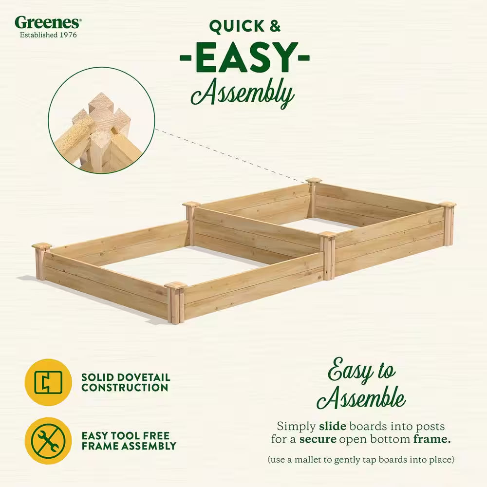 4 Ft. X 8 Ft. X 10.5 In. Original Cedar Raised Garden Bed