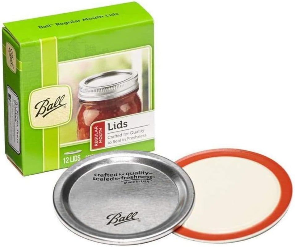 Regular Mouth Lids for Glass Mason Jars, Used for Canning, Pickling, Juice, Jam, Jelly 12-Count, Pack of 8 (96-Lids Total)