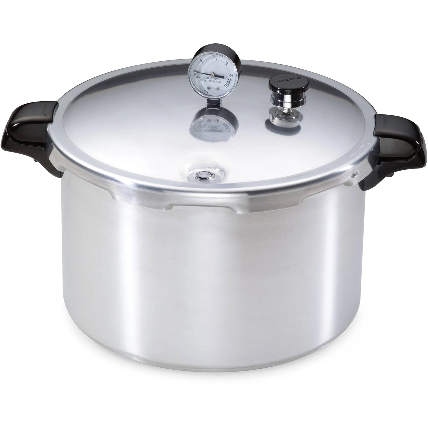 16 Quart Heavy Gauge Aluminum Pressure Canner with Gauge and Rack 01755