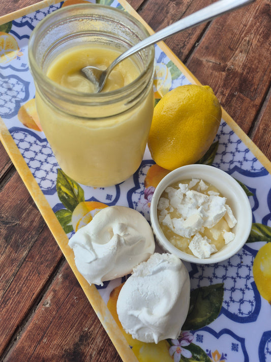Duck Egg Lemon Curd & Meringues