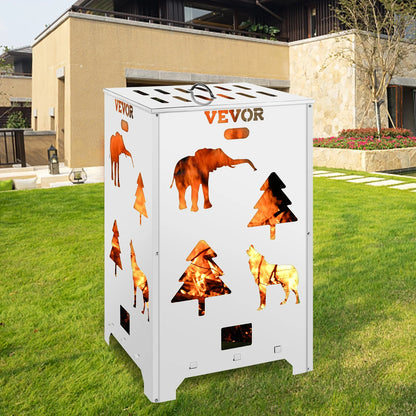 Vevor Burn Barrel Burn Drum Incinerator Barrel 14X14X24 Inch for Yard Waste