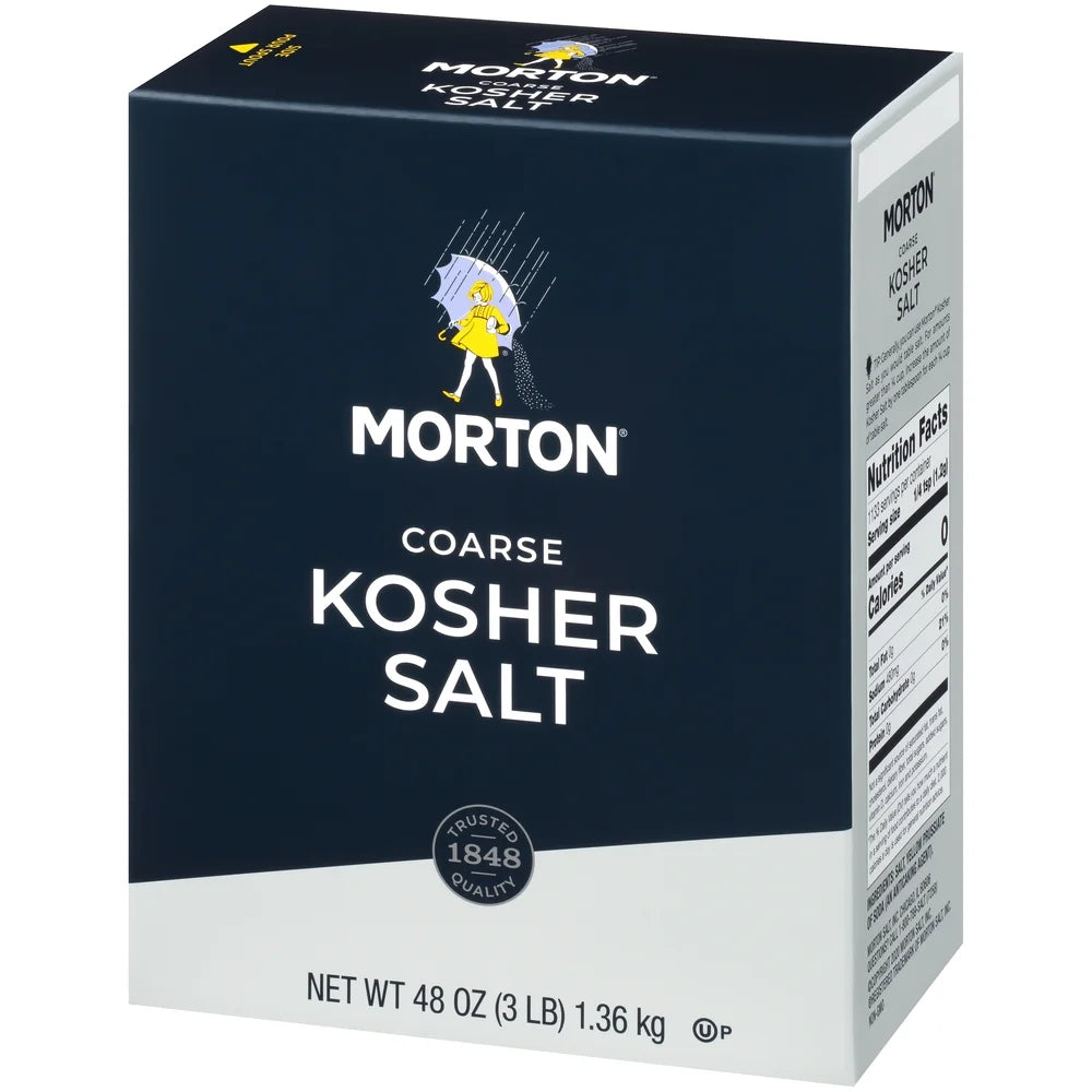 Coarse Kosher Salt – for Cooking, Grilling, Brining, & Salt Rimming, 48 Oz Box