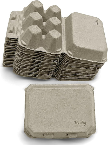 Half Dozen Egg Cartons-  Blank Flat Top Six Pack (20)