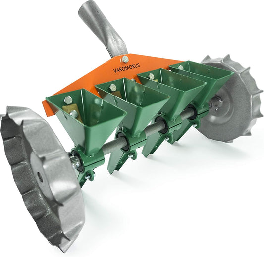 Metal Precision Manual Seeder for Vegetables Greens Onion Radish Beets (4-Row)