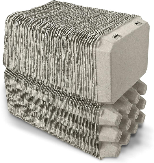 Vintage Blank Egg Cartons- Classic 3X4 Style Holds 12 Large Eggs, Sturdy Design Made from Recycled Cardboard (75) Tan