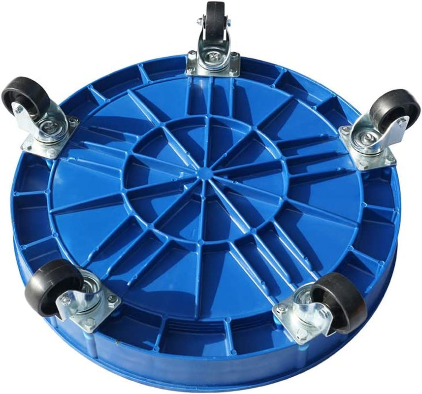 30 Gallon and 55 Gallon Heavy Duty Plastic Drum Dolly – Durable Plastic Drum Cart 900 Lb. Capacity- Barrel Dolly with 5 Swivel Casters Wheel,Blue