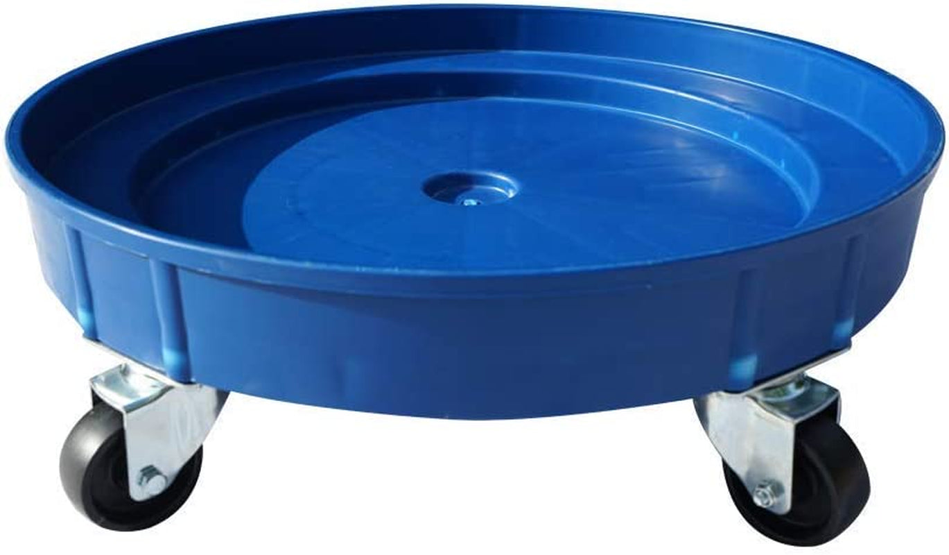 30 Gallon and 55 Gallon Heavy Duty Plastic Drum Dolly – Durable Plastic Drum Cart 900 Lb. Capacity- Barrel Dolly with 5 Swivel Casters Wheel,Blue
