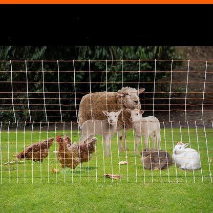 Premium Semi-Rigid Electric Poultry Netting Fence 48" X 164' - Portable Pre-Assembled Electric Fencing for Chicken Sheep Goats