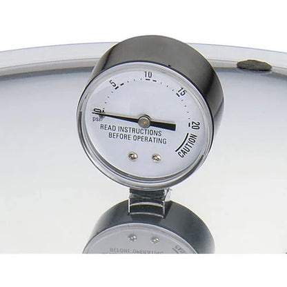 16 Quart Heavy Gauge Aluminum Pressure Canner with Gauge and Rack 01755