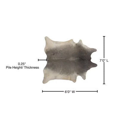 Geneva Grey 6 Ft. X 7 Ft. Cowhide Rug