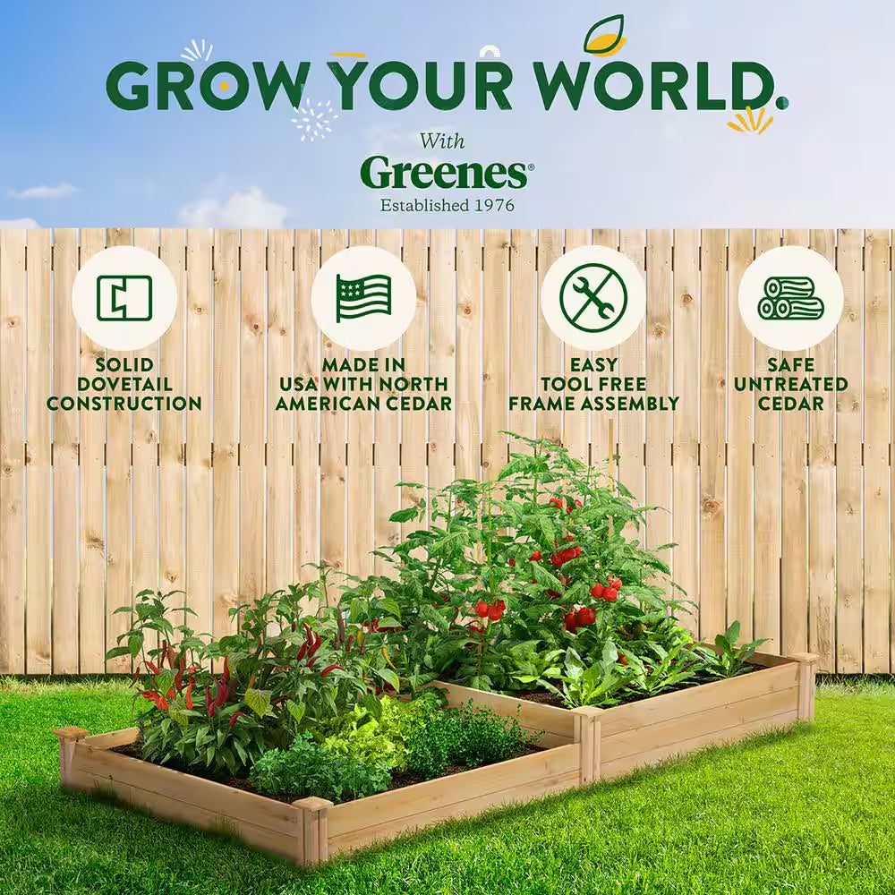4 Ft. X 8 Ft. X 10.5 In. Original Cedar Raised Garden Bed