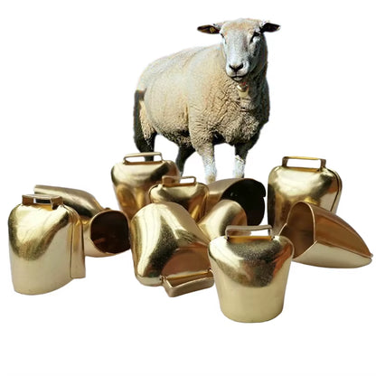 Livestock Cow Horse Sheep Dog Equipment Grazing Bells Prevent the Loss Pure Crisp Loud Farm Animal Bell Golden & Copper