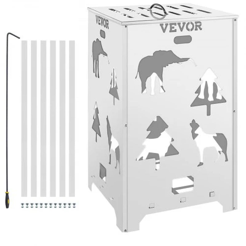 Vevor Burn Barrel Burn Drum Incinerator Barrel 14X14X24 Inch for Yard Waste