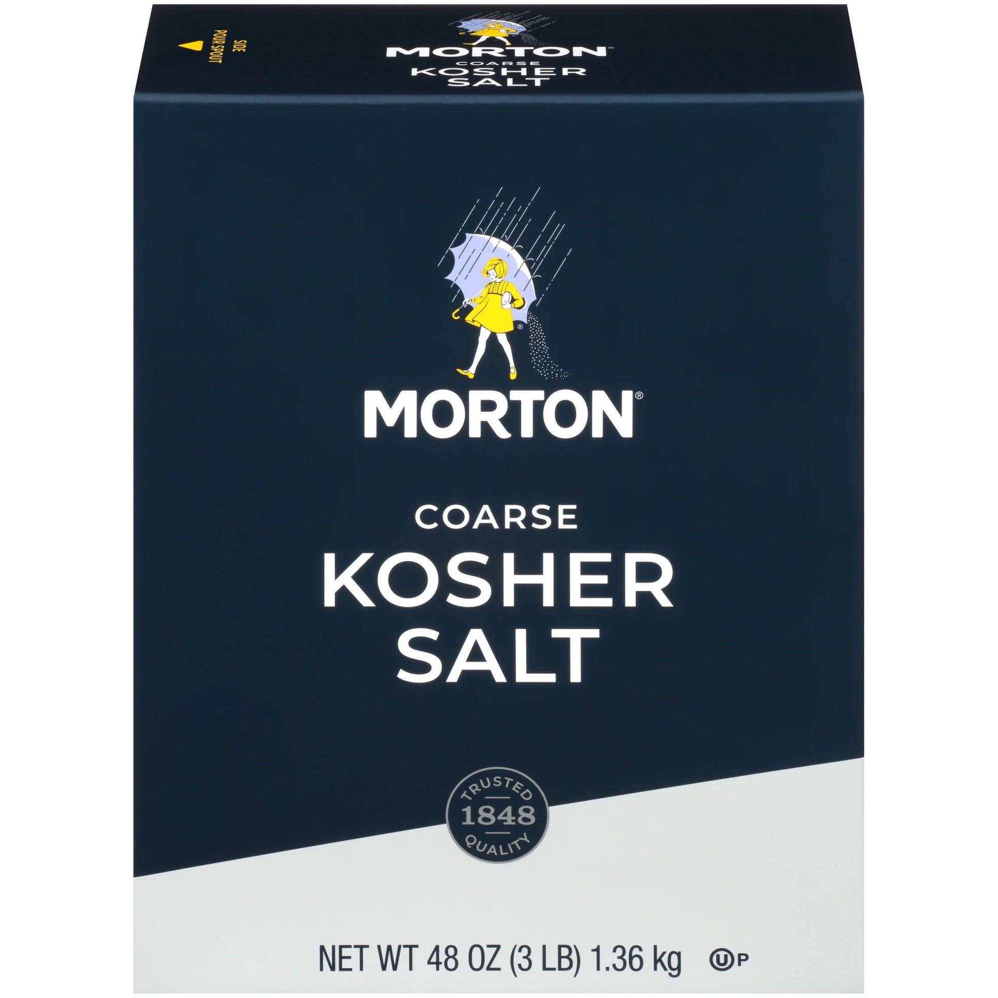 Coarse Kosher Salt – for Cooking, Grilling, Brining, & Salt Rimming, 48 Oz Box
