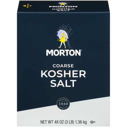 Coarse Kosher Salt – for Cooking, Grilling, Brining, & Salt Rimming, 48 Oz Box