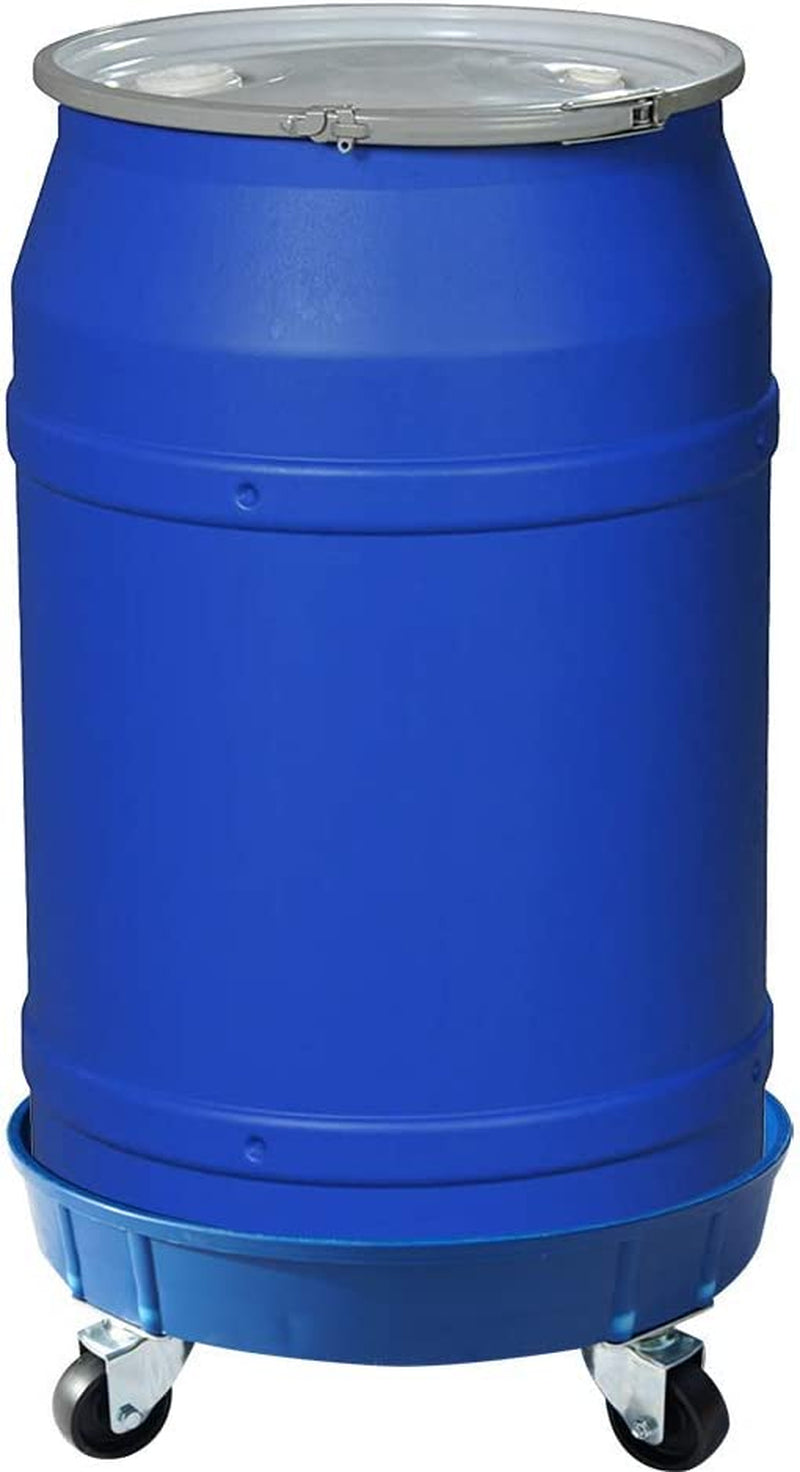 30 Gallon and 55 Gallon Heavy Duty Plastic Drum Dolly – Durable Plastic Drum Cart 900 Lb. Capacity- Barrel Dolly with 5 Swivel Casters Wheel,Blue