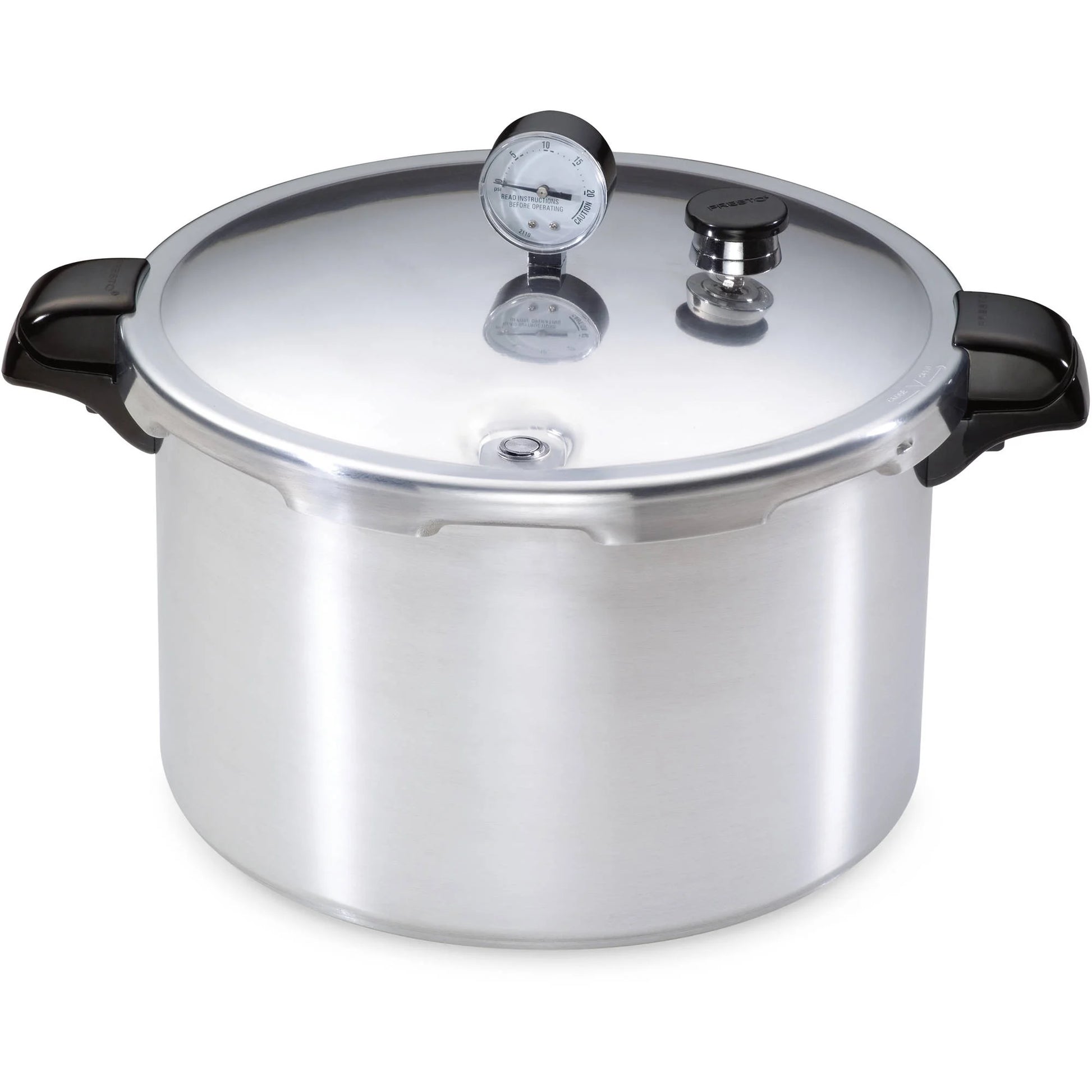 16 Quart Heavy Gauge Aluminum Pressure Canner with Gauge and Rack 01755