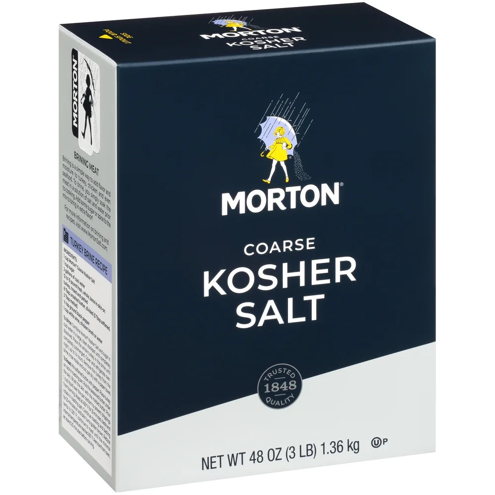 Coarse Kosher Salt – for Cooking, Grilling, Brining, & Salt Rimming, 48 Oz Box