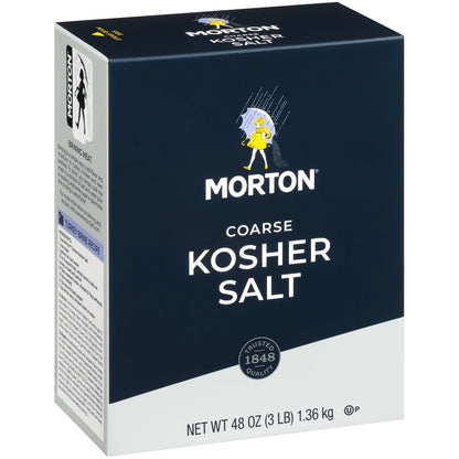 Coarse Kosher Salt – for Cooking, Grilling, Brining, & Salt Rimming, 48 Oz Box